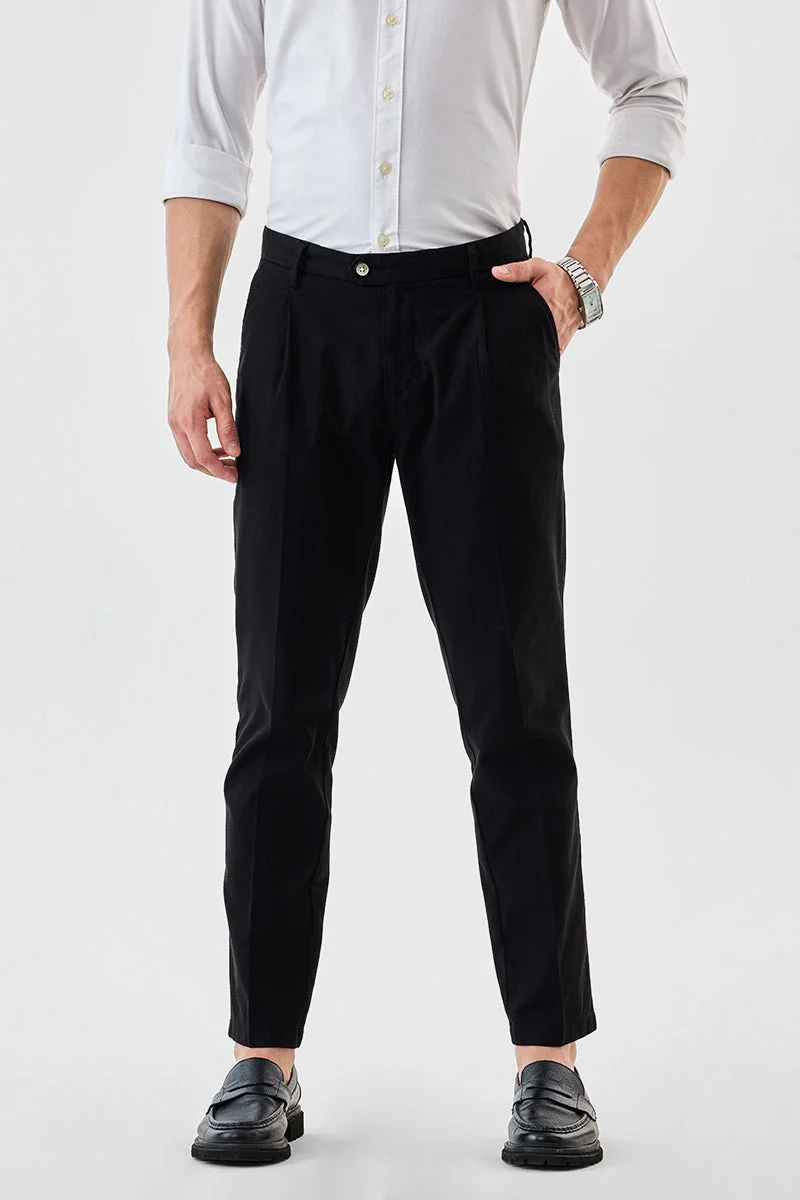 SNITCH Overdyed 100% Cotton Slim Fit Trousers
